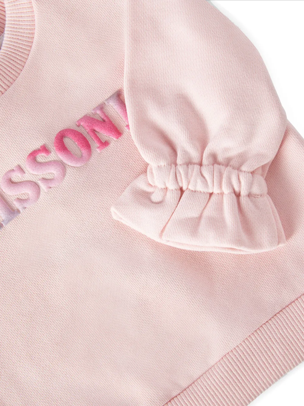 Missoni Kids Katoenen sweater met logo Roze