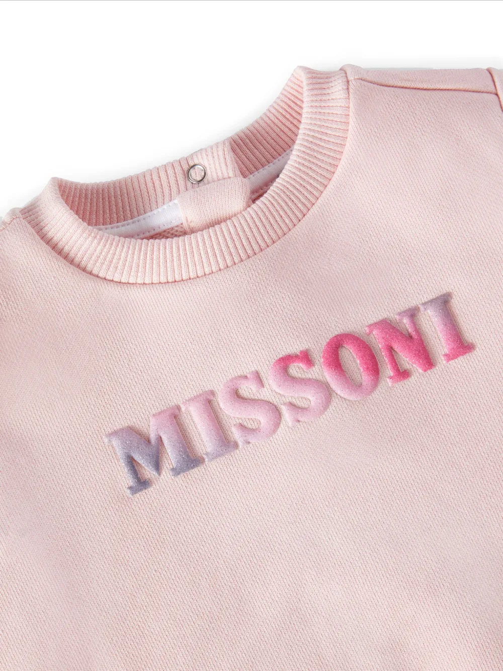 Missoni Kids Katoenen sweater met logo Roze