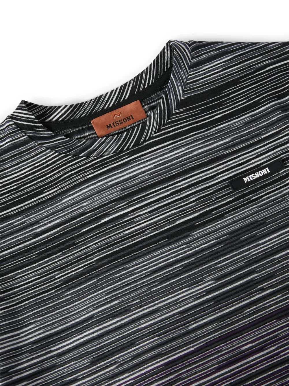 Missoni Logo-patch Slub T-shirt In Black