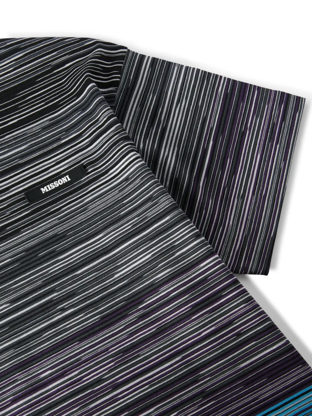 Missoni Logo-patch Slub T-shirt In Black
