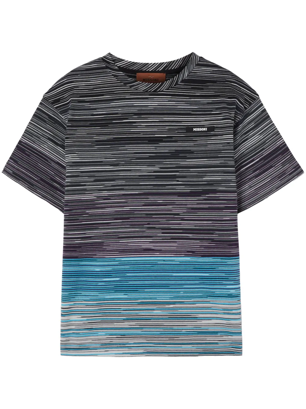 Missoni Logo-patch Slub T-shirt In Black