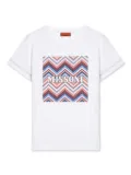 Missoni Kids logo zigzag-print T-shirt - White