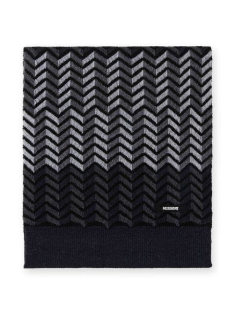 Missoni Kids Sjaal van scheerwol met zigzag-patroon