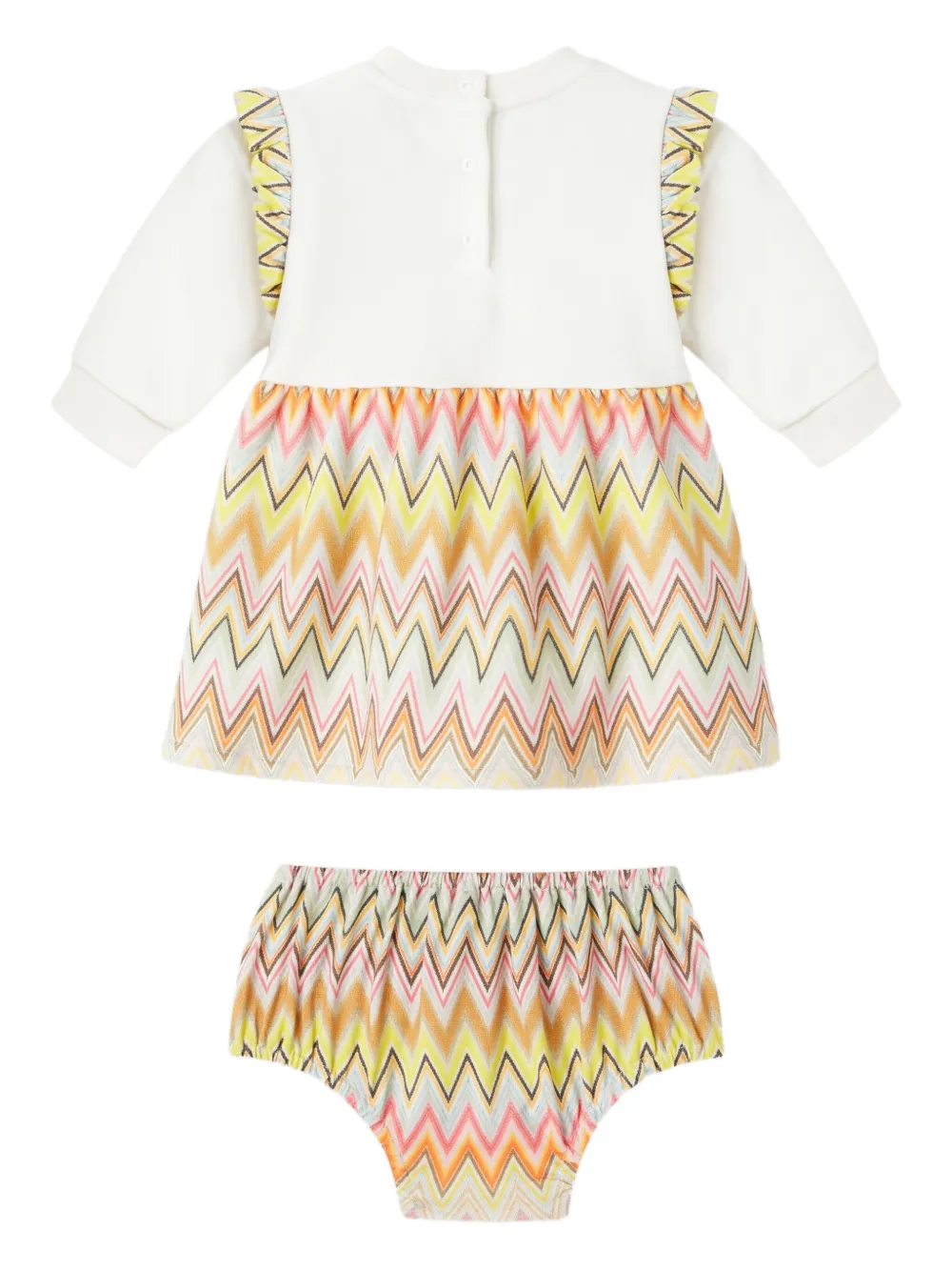 Missoni Kids ruffle-trimmed chevron dress set | Babygrow Sets | Image 2