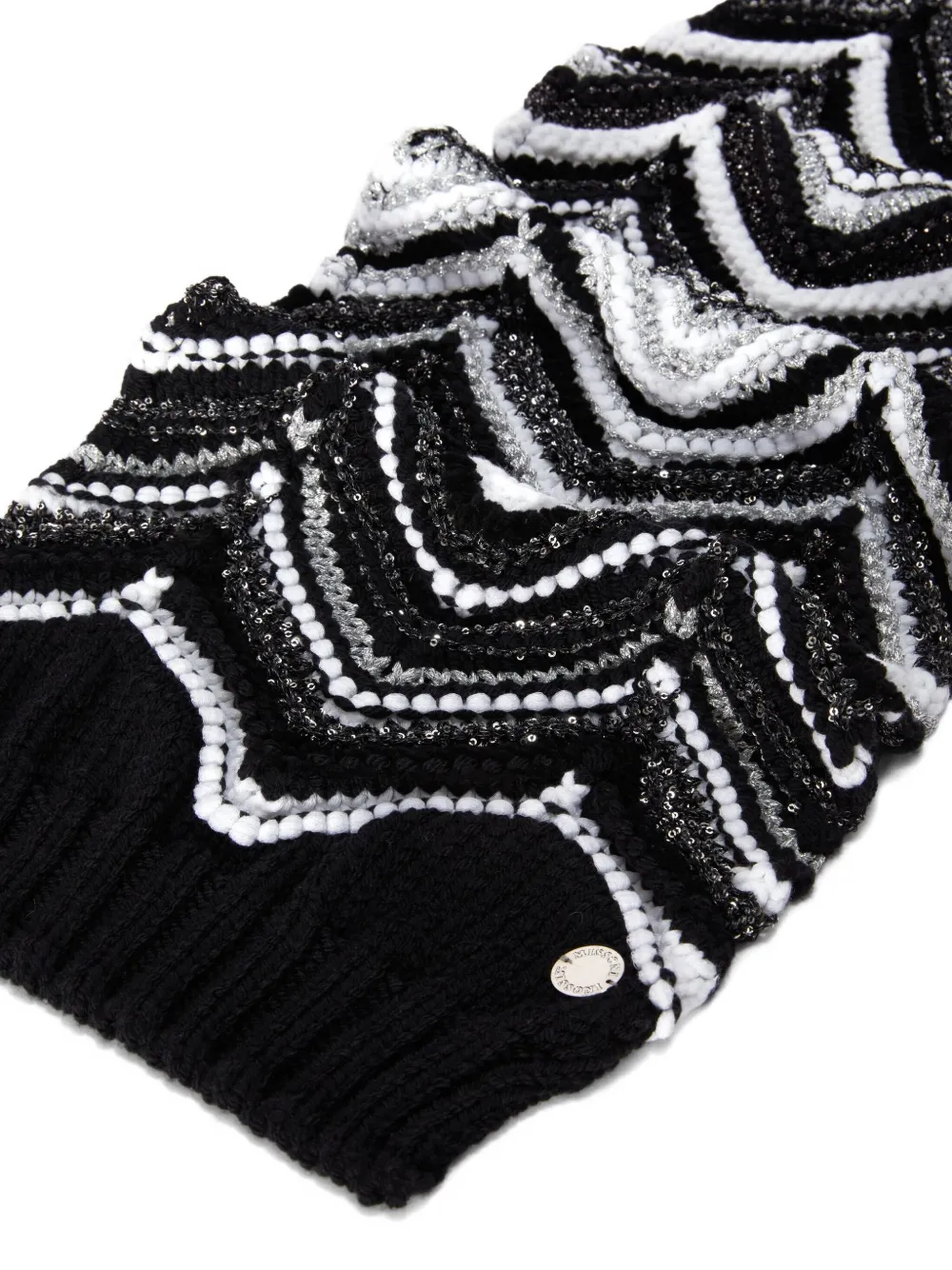 Missoni Kids Sjaal verfraaid met pailletten en zigzag patroon Zwart