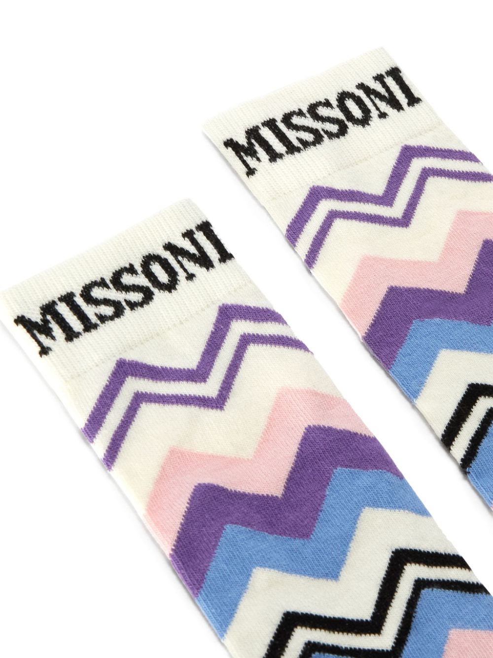 Missoni Kids intarsia-knit logo socks - White