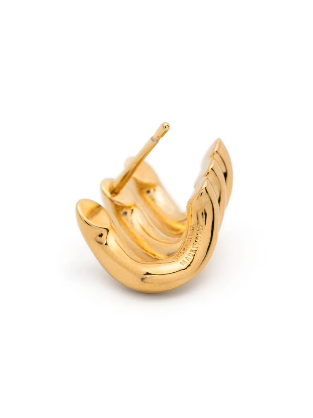 Balenciaga Loop Trio Brass Earrings In Gold