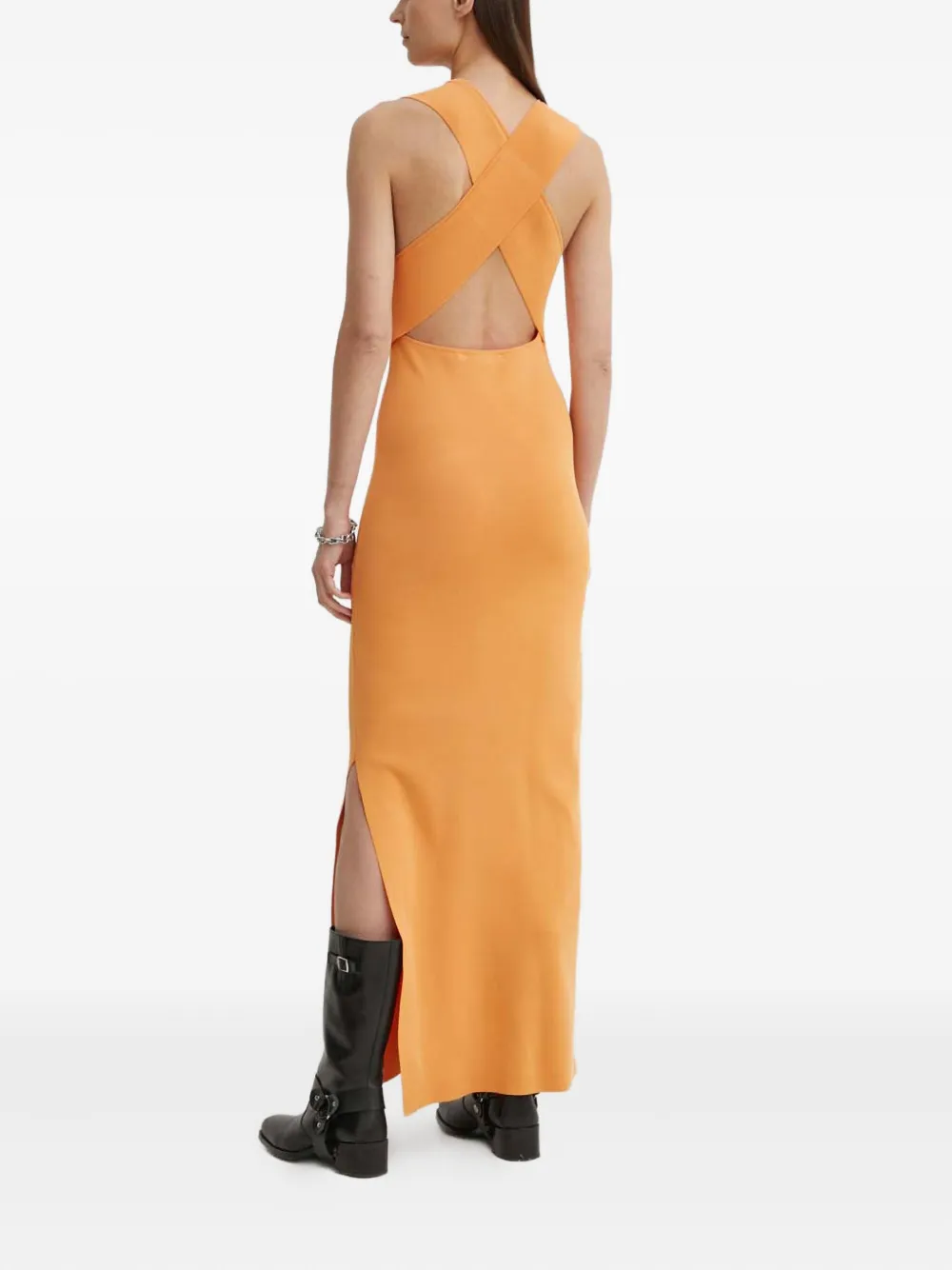 Gestuz Marielgz Side-split Maxi Dress In Orange