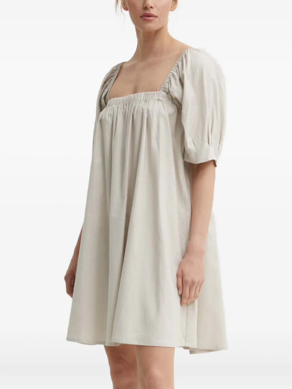Gestuz LizaGZ puff-sleeves mini dress | Neutrals | Image 1