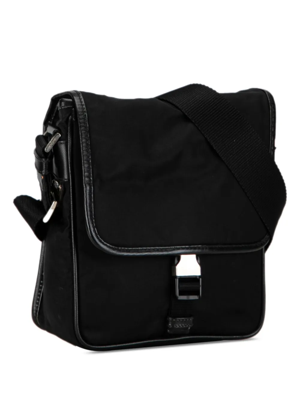 Pre-owned Prada 2000-2013 Tessuto Crossbody Bag In Black