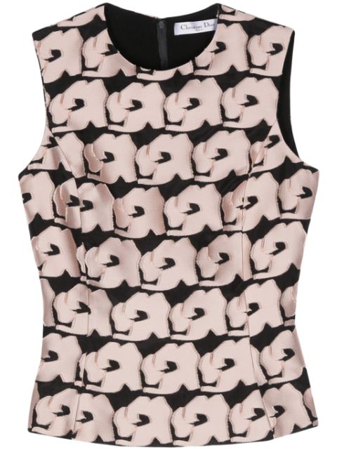 Christian Dior 2010s floral-applique tank top Women