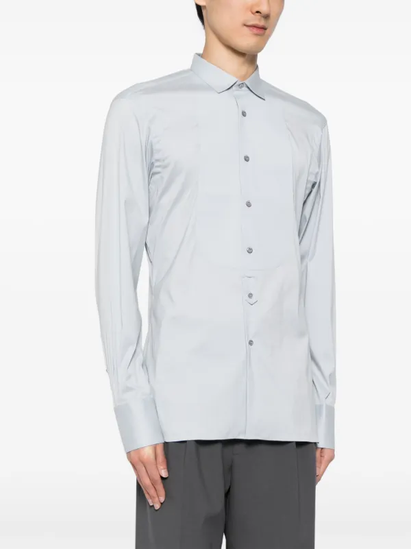 シャツ Prada Stretch Poplin Shirt Prada Stretch Poplin Shirt | Blue | FARFETCH NO