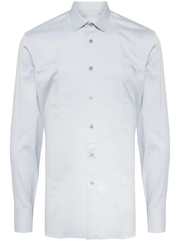 シャツ Prada Stretch Poplin Shirt Prada Stretch Poplin Shirt | Blue | FARFETCH NO
