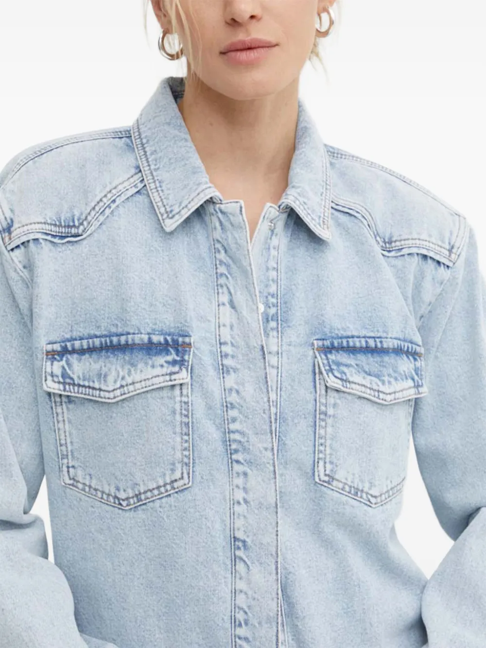 Gestuz KailyGZ denim blouse Blauw