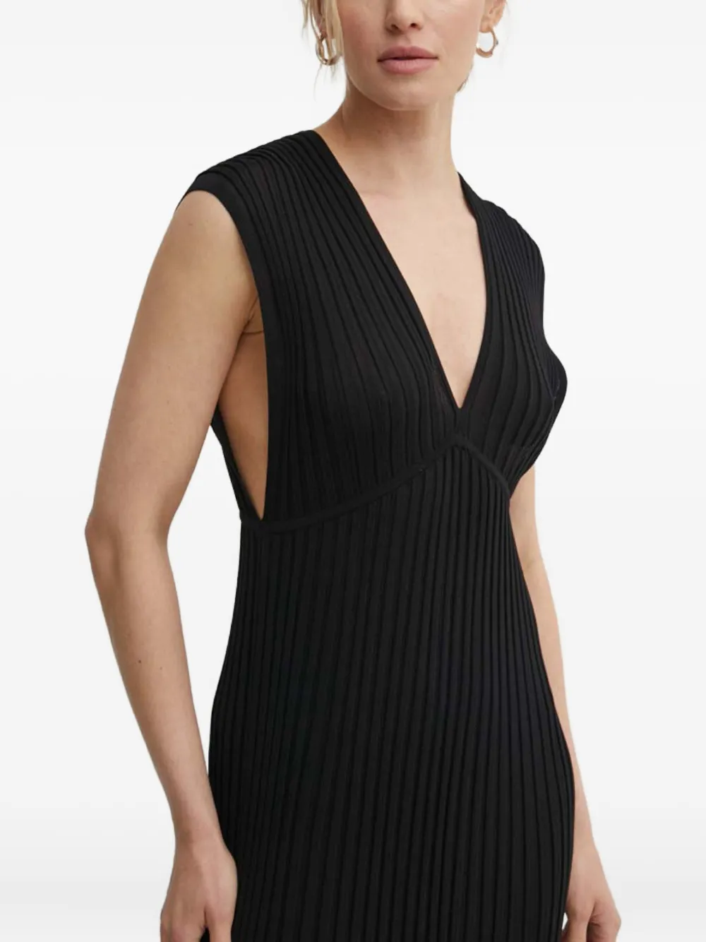 Gestuz PhilanaGZ V-neck midi dress | Black | Image 1