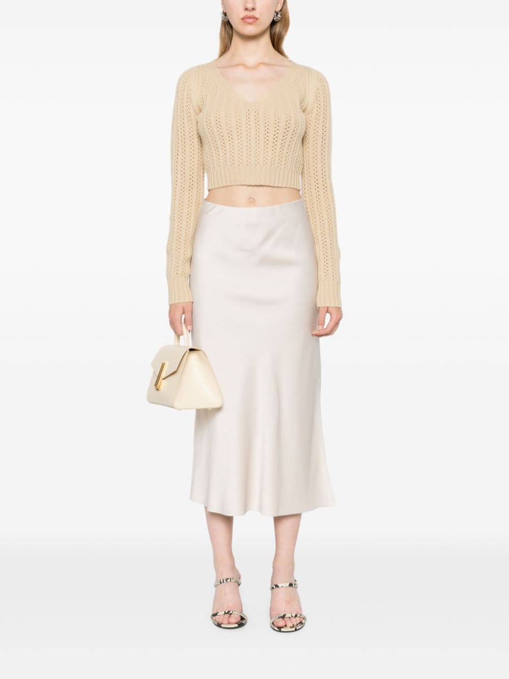 Brunello Cucinelli High waist midi-rok - Beige