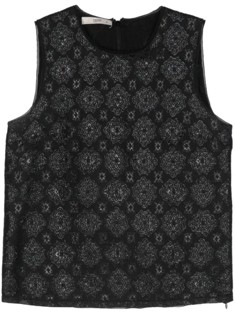 Prada Pre-Owned top con motivo floral en jacquard 2010