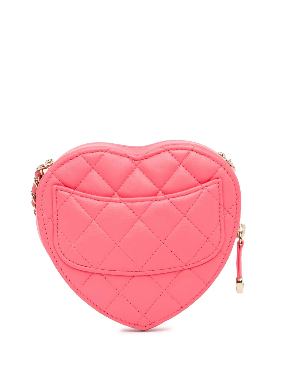 CHANEL Pre-Owned 2021 CC in Love Heart kleine lamsleren crossbodytas - Roze