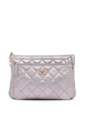 CHANEL Pre-Owned 2019 Iridescent Crumpled Calfskin Trio Cosmetic Case pouch - Purple