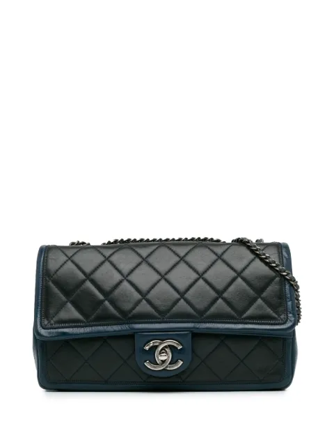 CHANEL Pre-Owned 2014-2015 Medium Bicolor Lambskin Graphic Flap shoulder bag