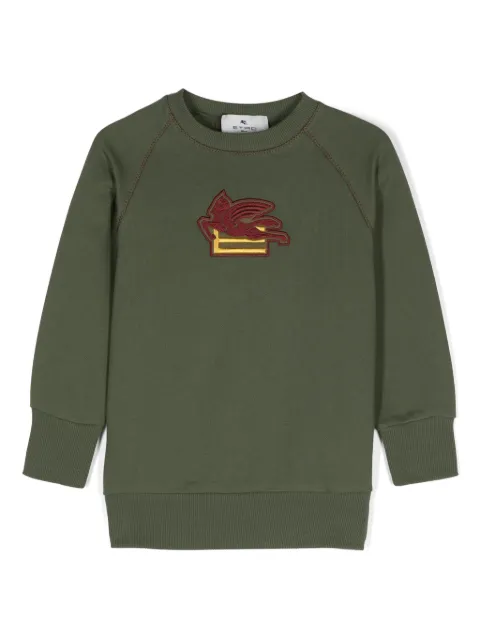 ETRO KIDS Pegaso-embroidered cotton sweatshirt