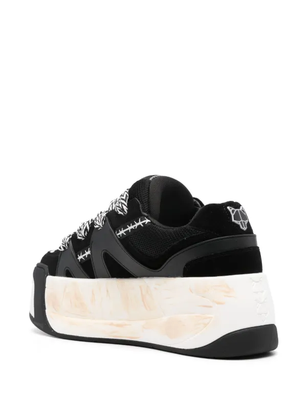 NAKED WOLFE Sliders Leather Platform Sneakers Black FARFETCH CA