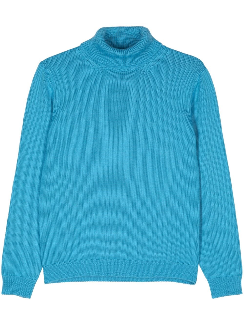 Nuur Roll-neck Merino Jumper In Blue