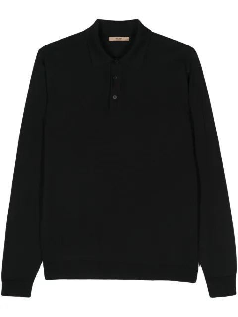 Nuur long-sleeve merino polo shirt