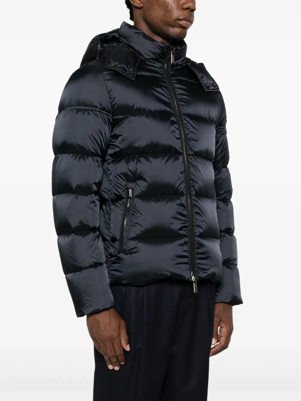 Moorer Brett-Sh donsjack met capuchon Blauw