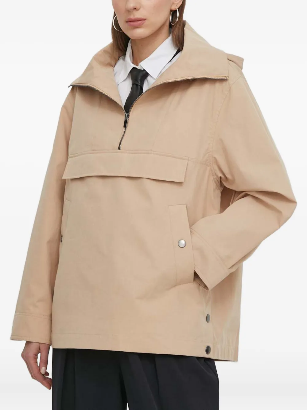 Ba&Sh hooded half-zip jacket | Neutrals | Image 1