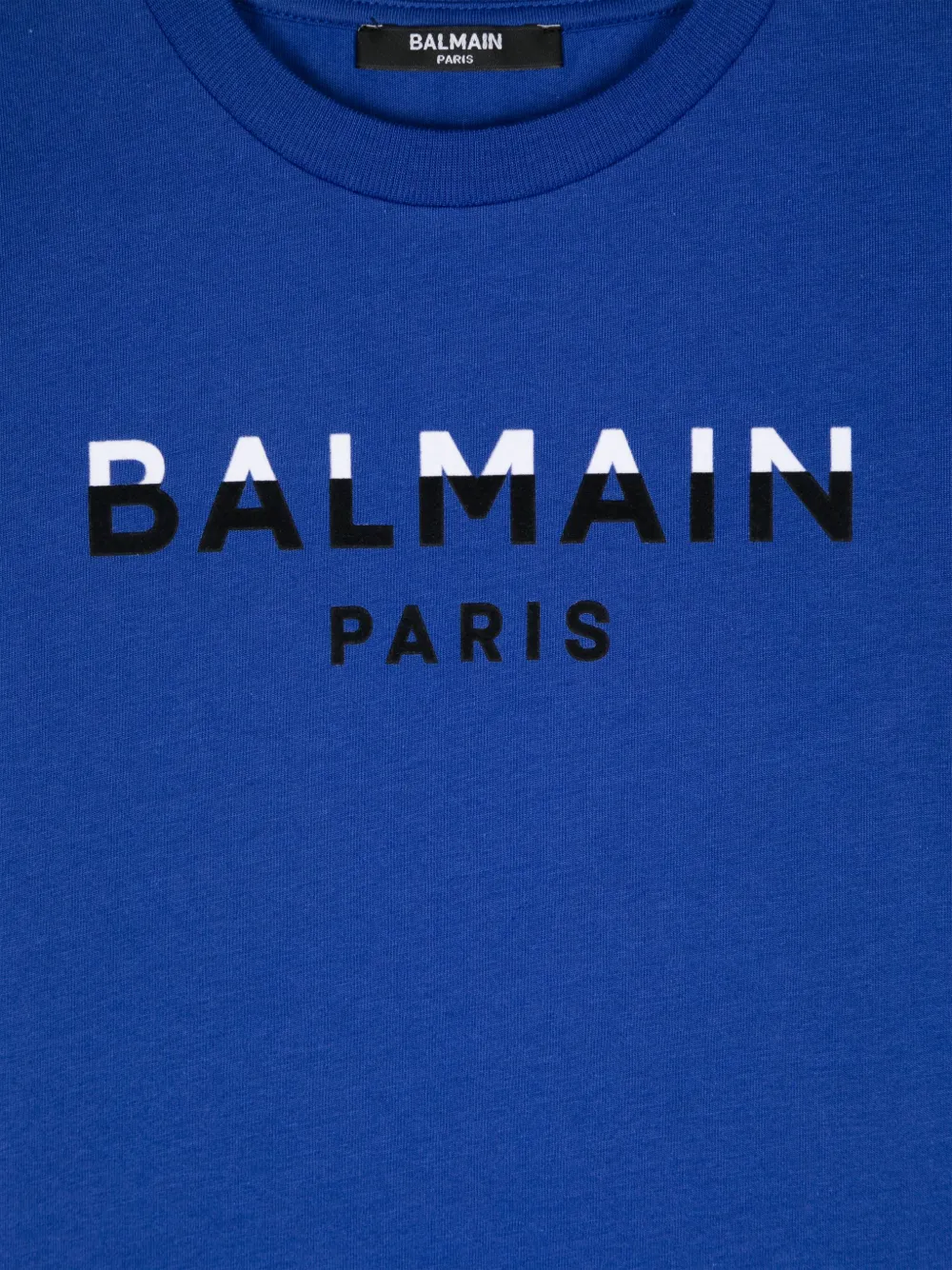 Balmain Kids T-shirt met logoprint Blauw