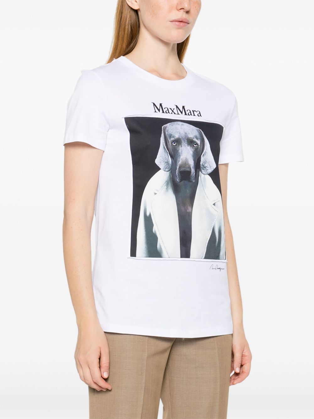 Shop Max Mara Cipria T-shirt In White