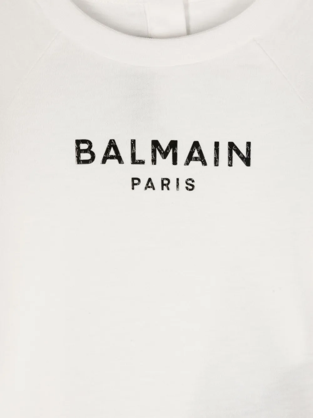 Balmain Kids T-shirt met logo-reliëf Wit