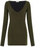 Ferragamo virgin wool-blend knitted dress - Green