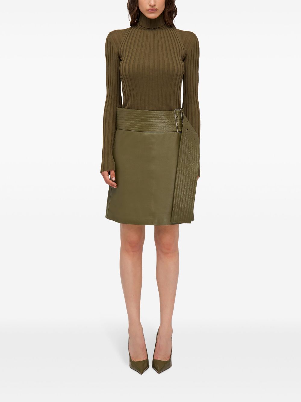 Ferragamo leather skirt - Green