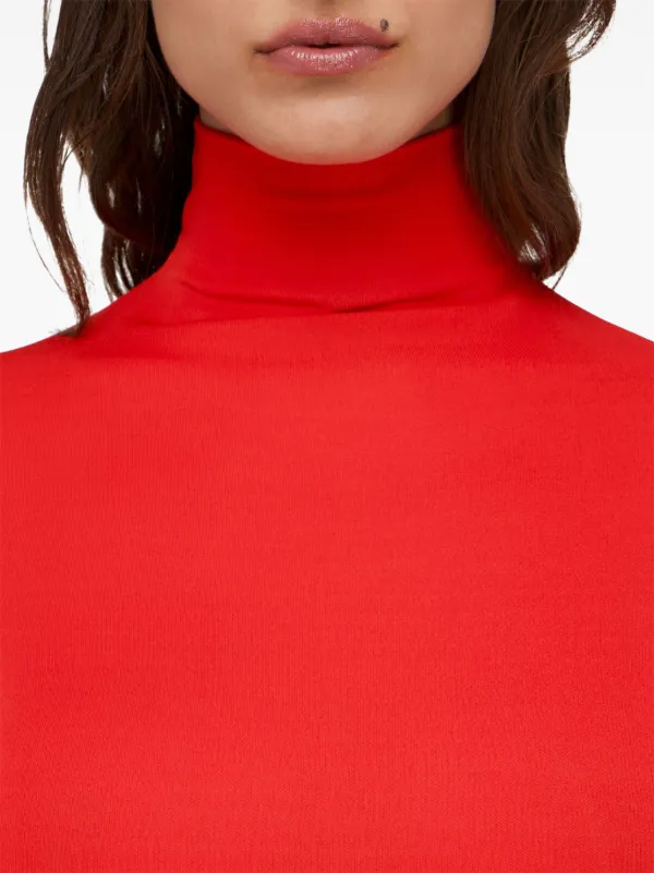 Ferragamo Turtleneck tulip-design Dress | Red | FARFETCH