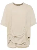 Ziggy Chen destroyed layered T-shirt - Neutrals
