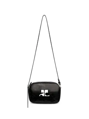 Courrèges Bowling Leather Mini Bag | Black | FARFETCH