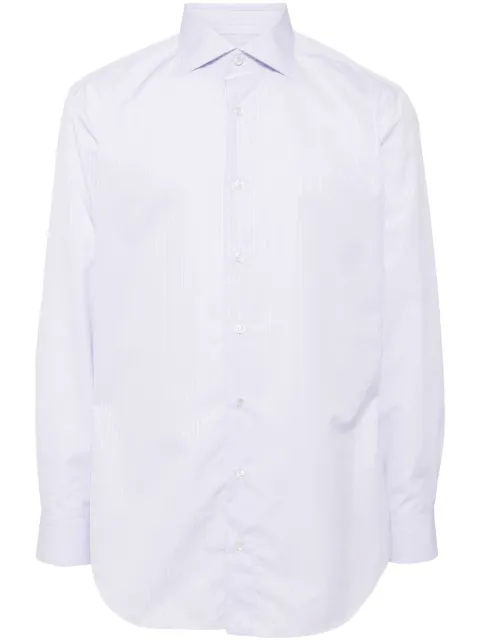 Brioni long-sleeve pinstripe-pattern shirt