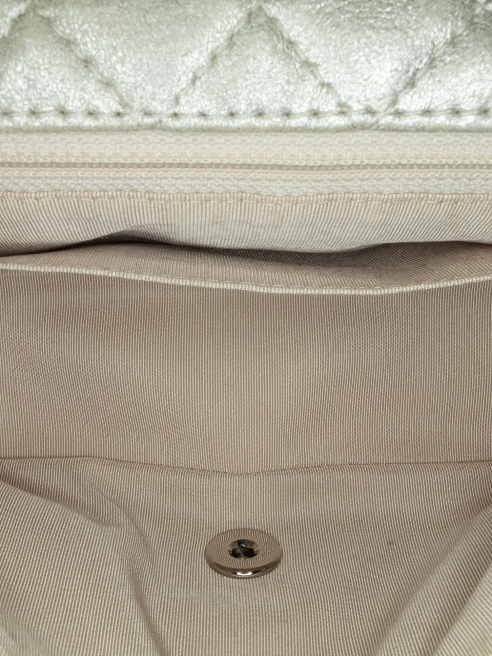 Pre-owned Chanel 2012-2013 Mini Iridescent And Studded Calfskin Flap Crossbody Bag In Silver