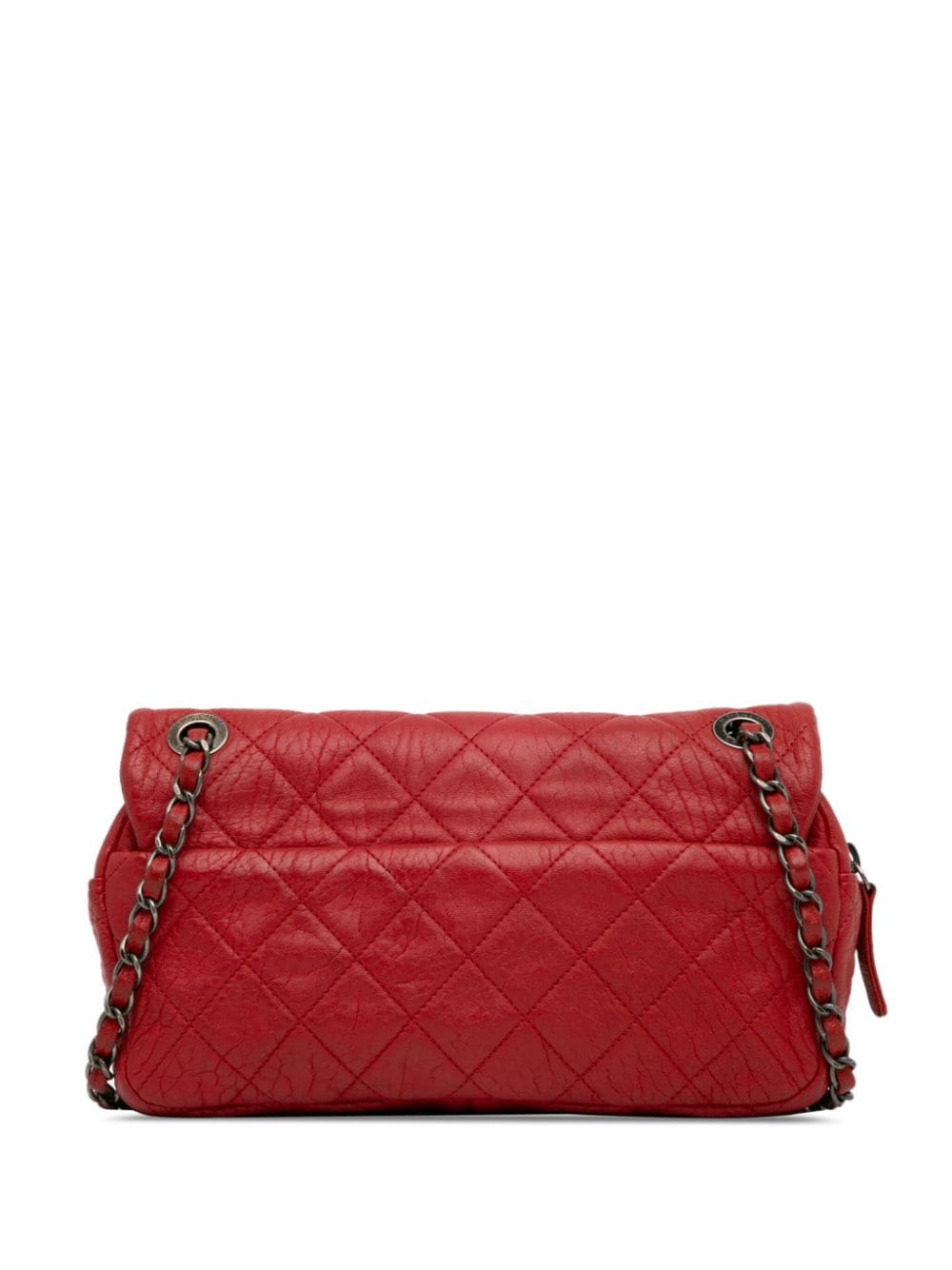 CHANEL Pre-Owned 2015-2016 Medium Calfskin Easy Flap crossbody bag - Rood