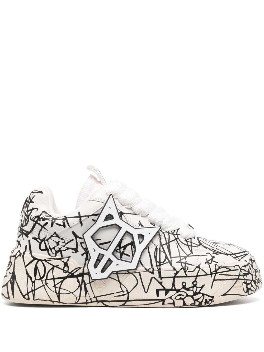 Naked Wolfe Kosa Leather Sneakers In White