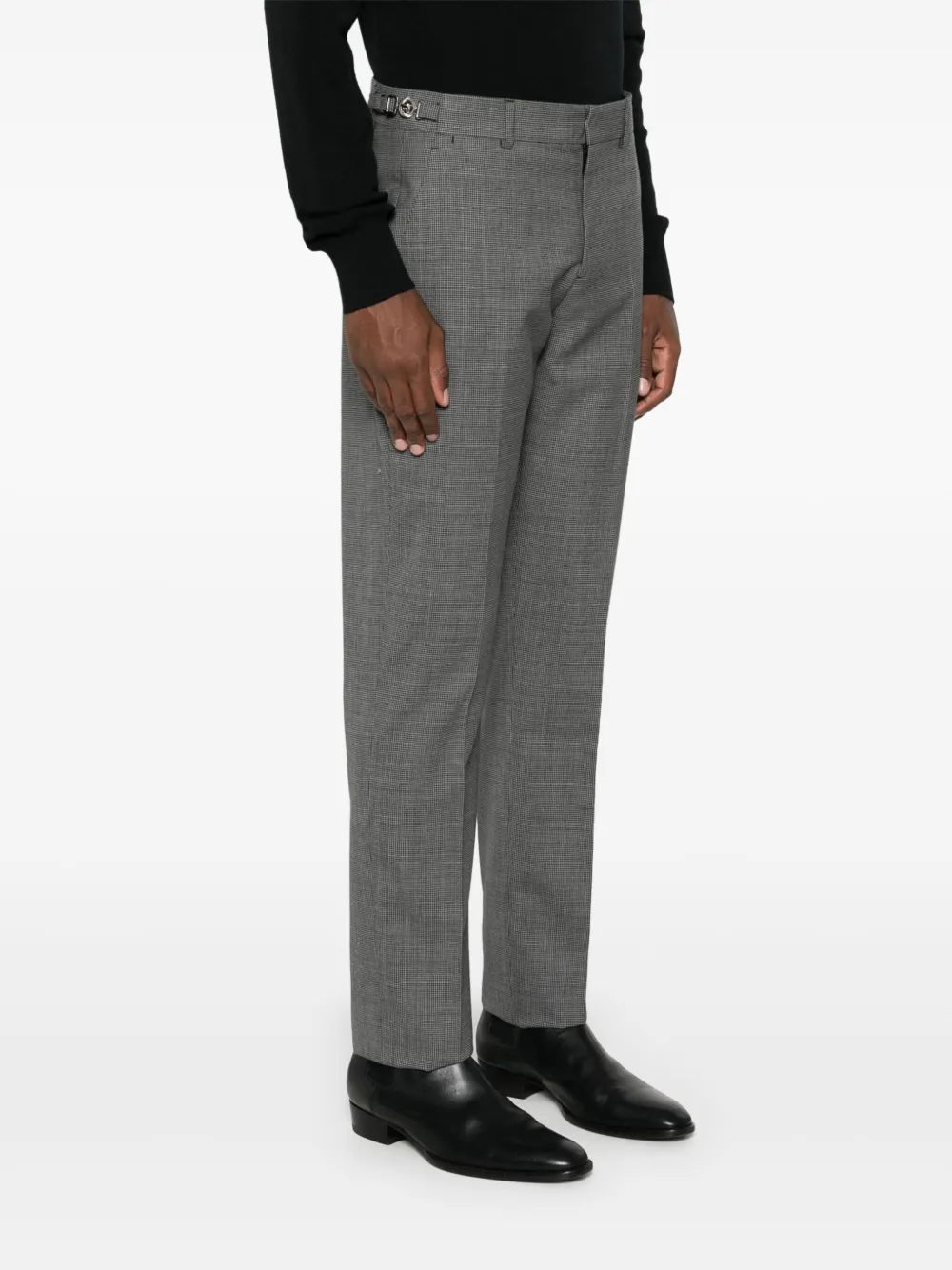 Affordable Versace dogtooth-pattern tailored trousers Men