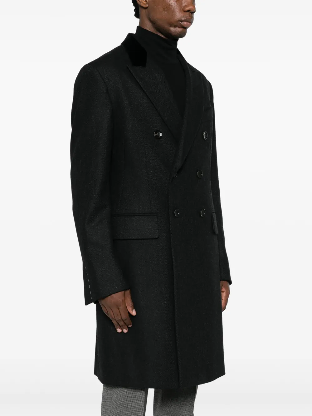TOM FORD Jas met visgraatpatroon Grijs