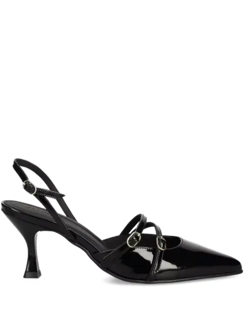 ALOHAS 75mm patent-leather slingback pumps
