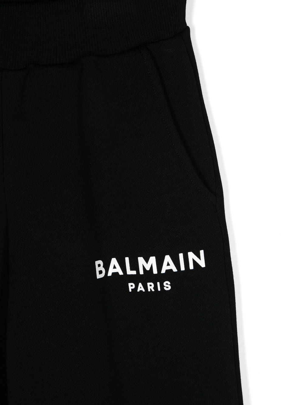 BALMAIN MID-RISE COTTON TRACK TROUSERS 