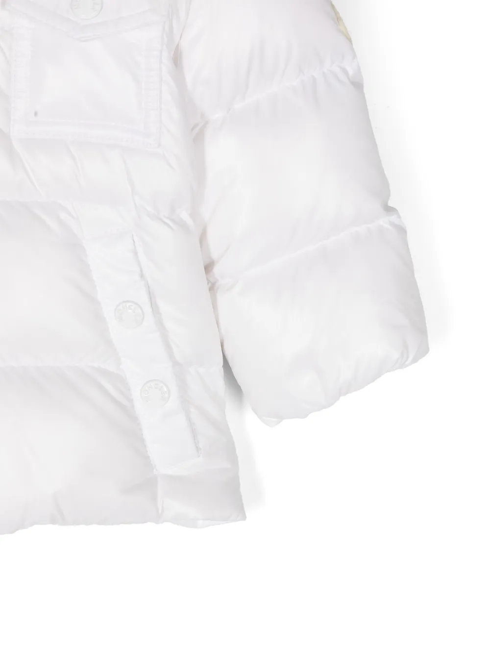 Moncler Enfant K2F gewatteerd jack Wit