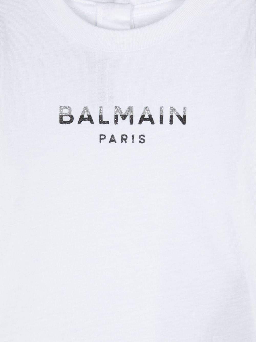 Shop Balmain Logo-appliqué Cotton T-shirt In White