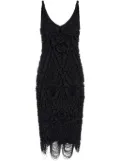 Ferragamo fringed silk dress - Black