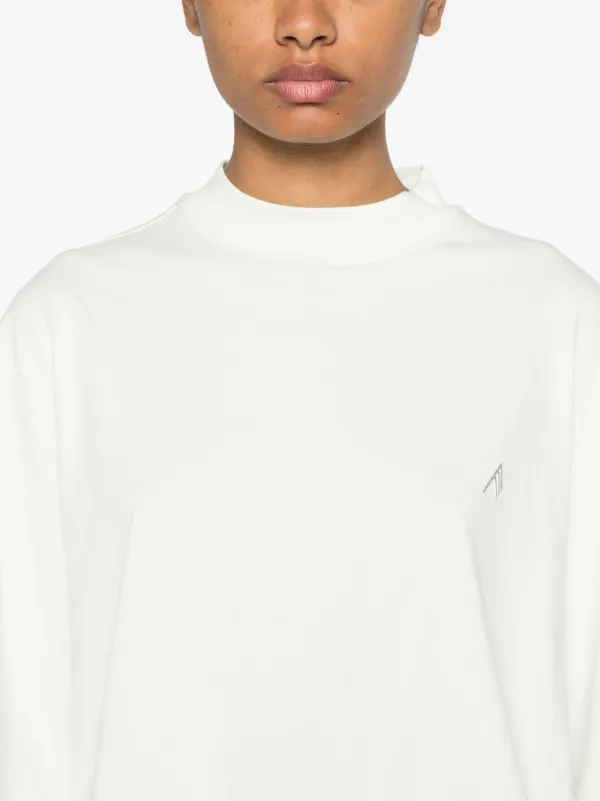 Tシャツ・カットソー THE ATTICO COTTON TOP WITH LOGO The Attico logo-print Cotton T-shirt | Green | FARFETCH LB